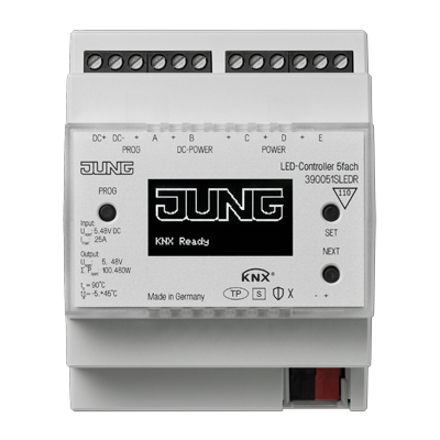 Jung 390051SLEDR KNX LED-Controller 5-fach DC 5 ... 48 V, REG 4 TE, Secure