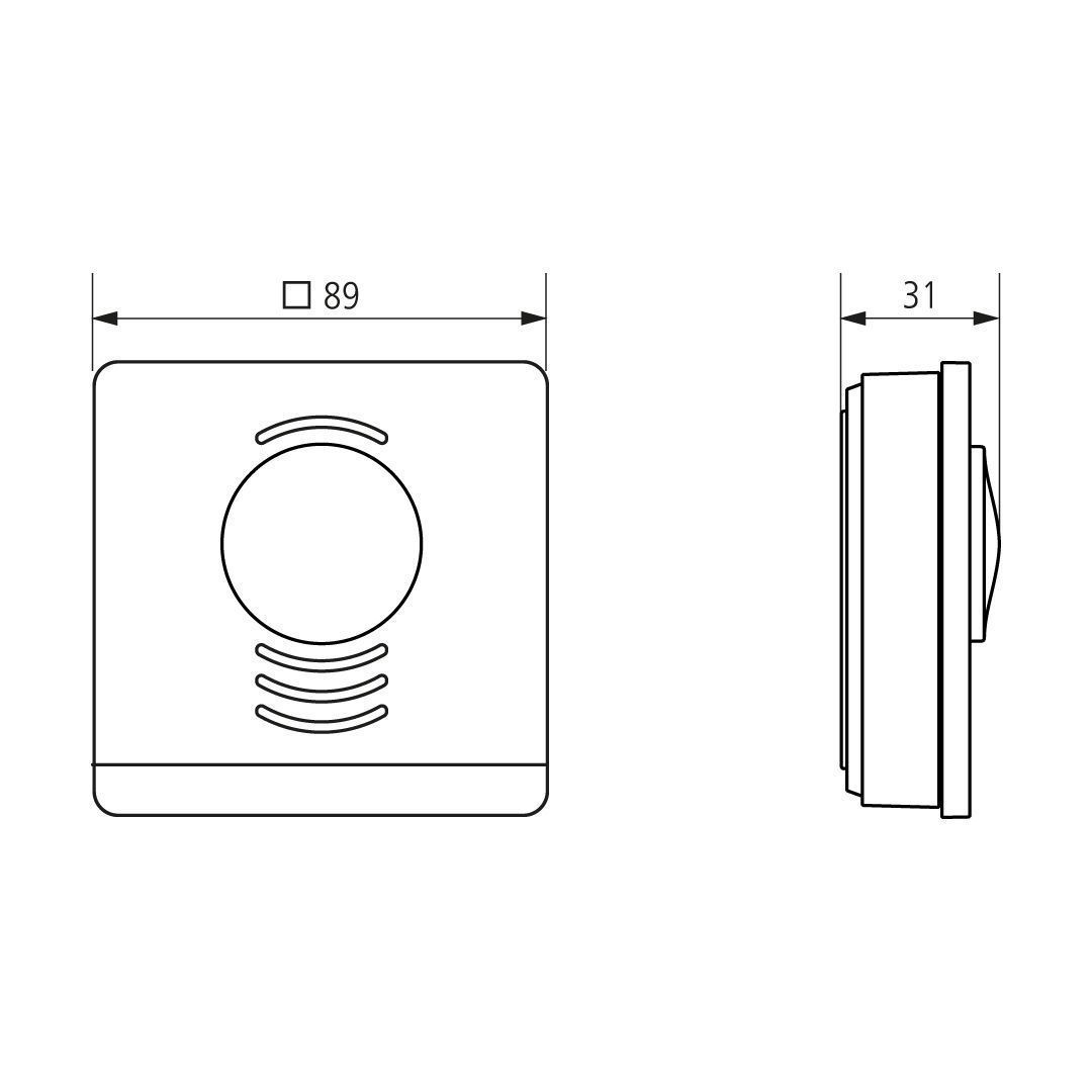 Theben 4800480 LUXORliving R718, Einzelraum-Temperaturregler, Einstellbereich 5 - 30°C, für KNX Smart-Home System LUXORliving