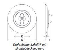 THPG 176421 Einzelabdeckung Duroplast, weiß