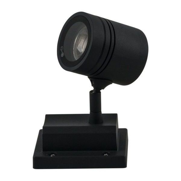 Heitronic 500052 Wandleuchte Borneo, für GU10 max. 4 W, 1-flammig, IP65, anthrazit