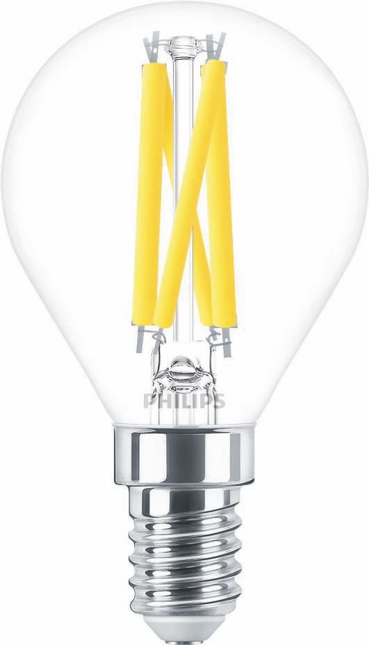 Philips 44951000 MASTER GLASS LED-Lampen in Tropfenform, 3,4 W, 922, 470 lm, E14, dimmbar