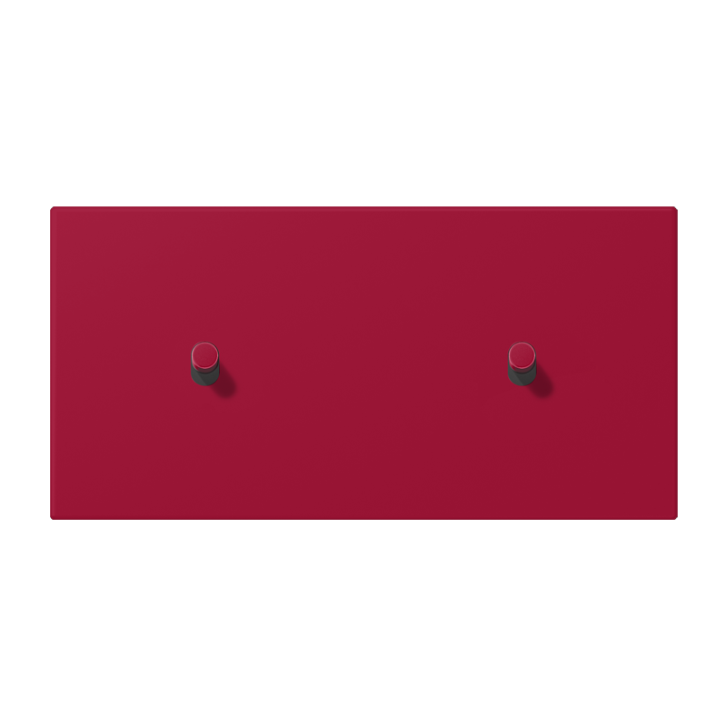 Jung LC12-200R0229 Abdeckung mit Kipphebel "Zylinder", 2 x 1 Kipphebel, waagerecht, rouge carmin