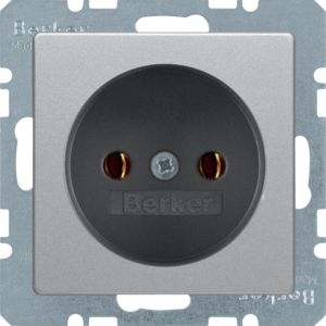 Berker 6167036084 Steckdose ohne Schutzkontakt Q.x aluminium samt lackiert