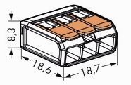 WAGO 221-413 Compact-Verbindungsklemme 3-Leiter bis 4mm²