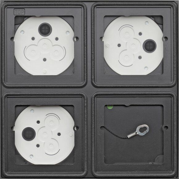 Gira 5508910 Aufputzgehäuse 2x 2-fach, System 106, anthrazit