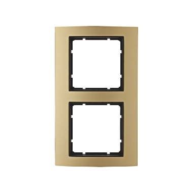Berker 10123016 Rahmen 2-fach, B.3, Alu, gold/anthrazit