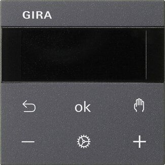 Gira 539328 S3000 Raumtemperaturregler Display, System 55, anthrazit