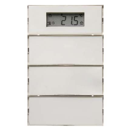 Berker 75663774 Tastsensor 3-fach mit Beschriftungsfeldern, Temperaturregler, Display, K.5, alu
