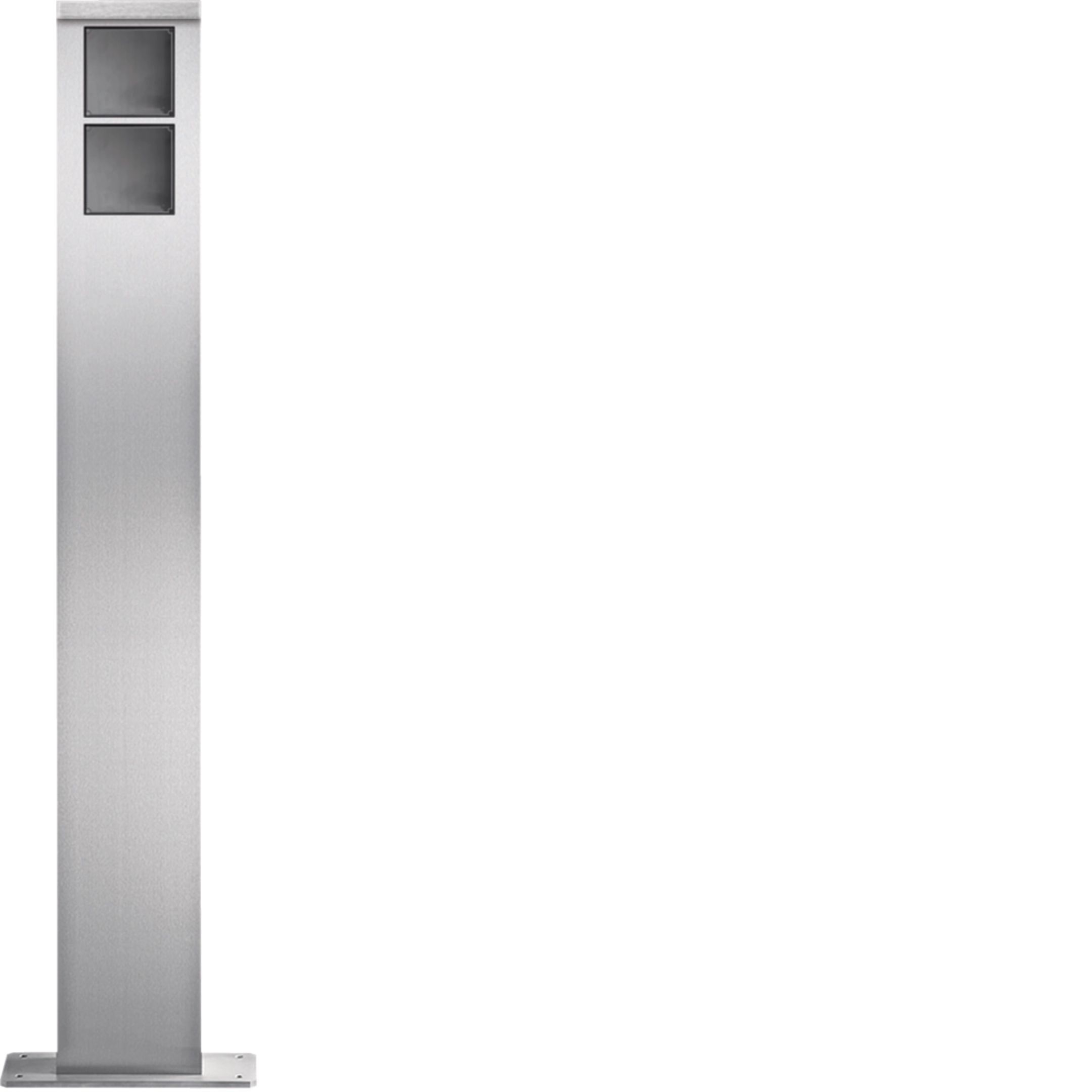 Elcom 4822181 Standsäule 2/1 mit LED Flächenleuchte, Edelstahl matt, MODESTA