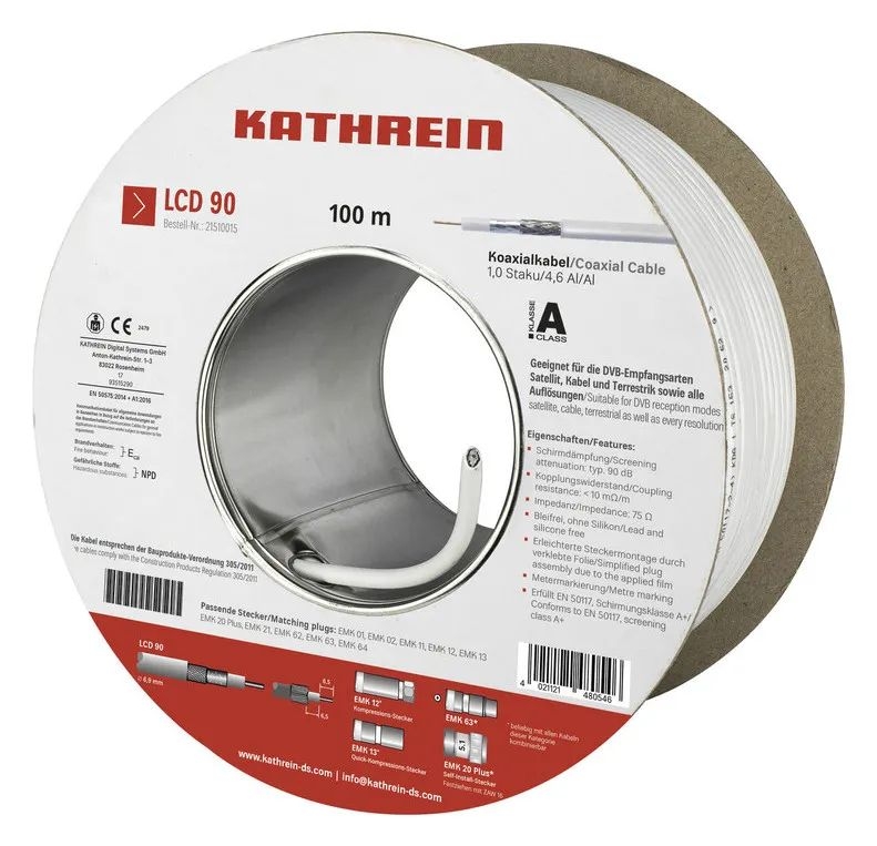 Kathrein LCD 90 Koaxialkabel 6,8 mm, 90 dB, 100m-Ring