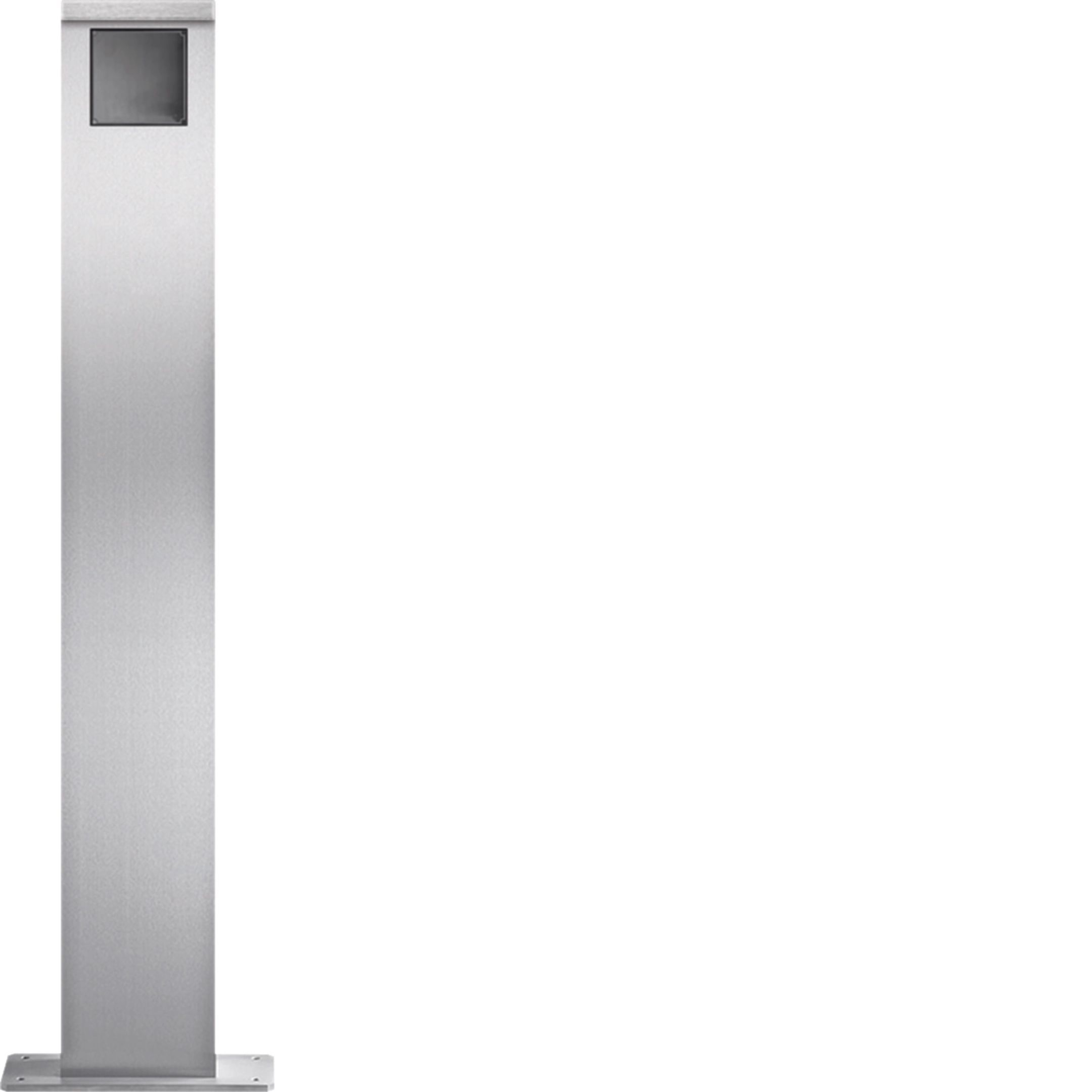 Elcom 4821181 Standsäule 1/1 mit LED Flächenleuchte, Edelstahl matt, MODESTA