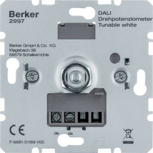 Berker 2997 DALI Drehpotenziometer Tunable white, Softrastung, Lichtsteuerung