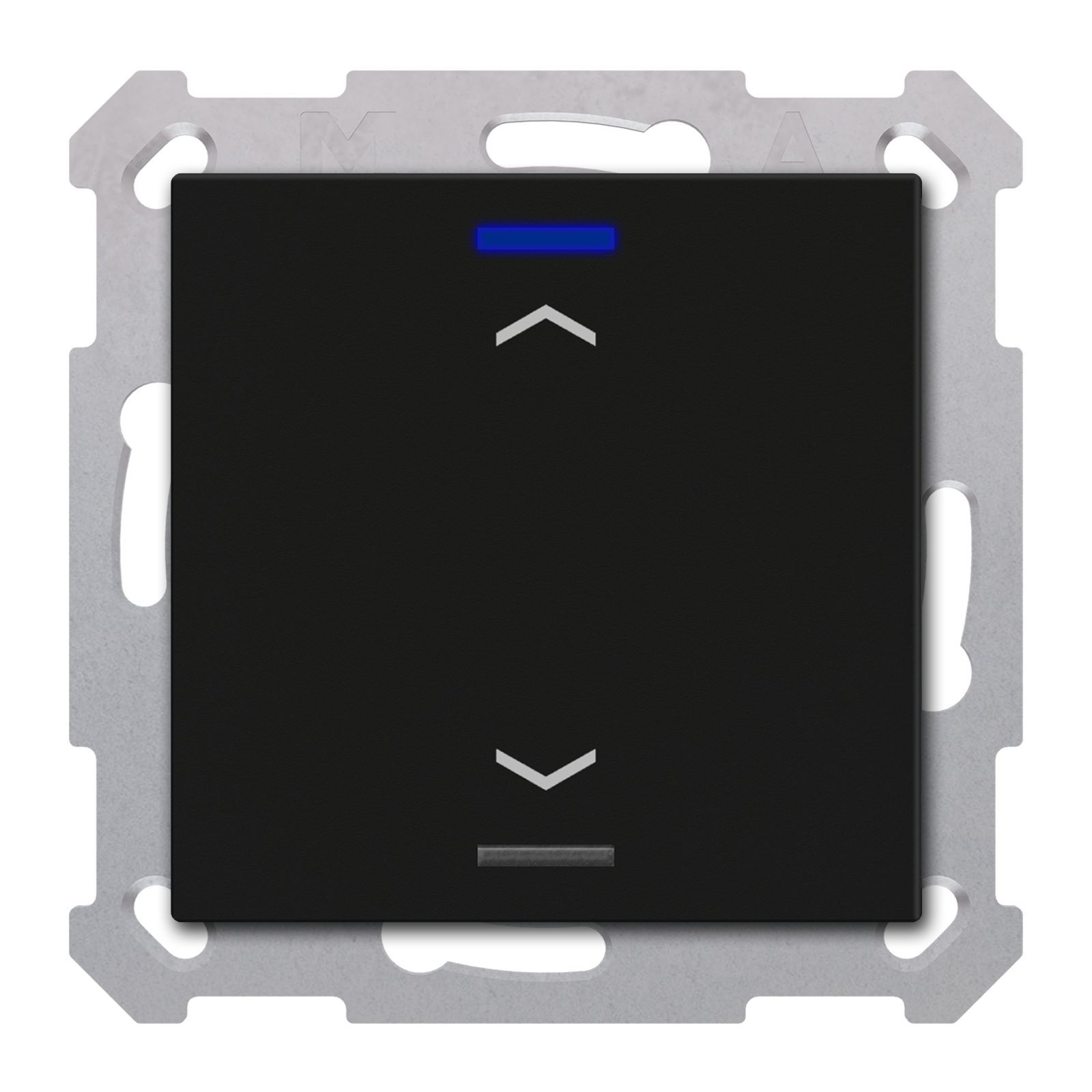 MDT TAL-55T1A06.02S KNX Taster Light 55 1-fach, RGBW, Temperatursensor, Schwarz matt, Jalousie