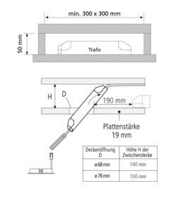 Hera 20604001901 Trafo LED 24V/75W mit Eurostecker