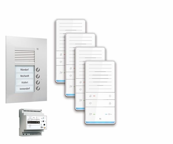 TCS PAUF041/001 Audio-Außenstation, Serie PUK, einspaltig mit Freisprecher TASTA Audio Plus 4 WE