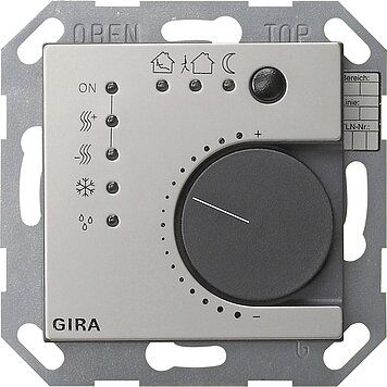Gira 2100600 Stetigregler Tasterschnittst. 4-fach KNX, System 55, Edelstahl