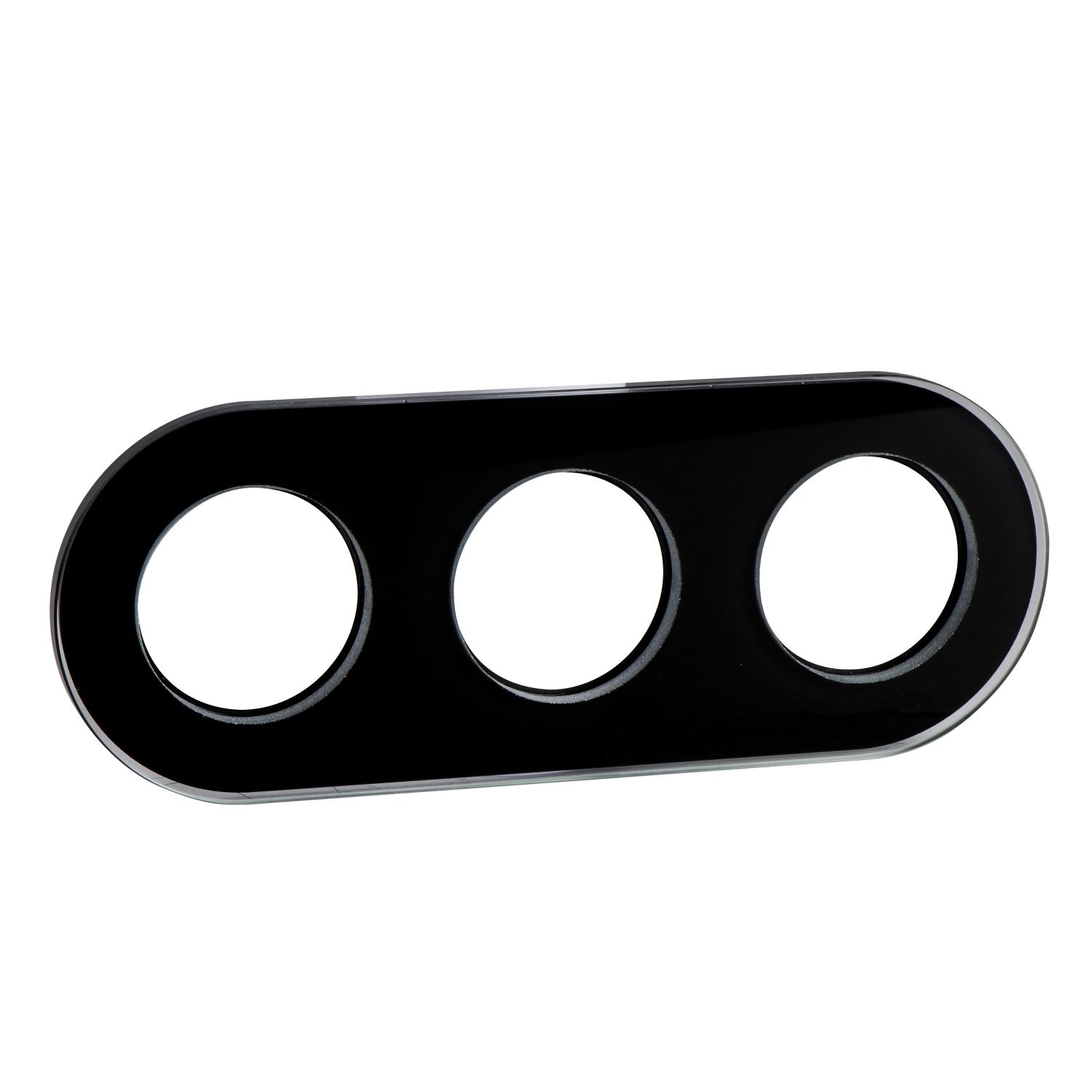 Elso WDE011428 Rahmen 3-fach, Glas, Renova Flush, schwarz glänzend