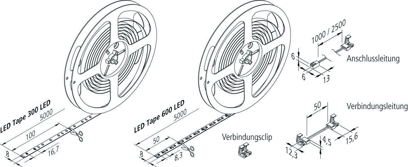 Hera 21528060301 Verbindungsleitung 5cm , LED-Basic-Tape