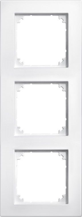 Merten 488319 Rahmen, 3-fach, bündiger Einbau, M-PLAN II, polarweiß