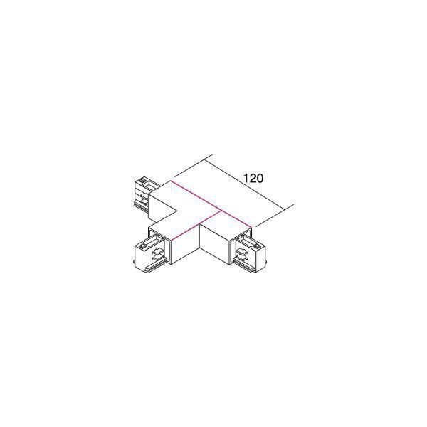 Brumberg 88128680 T-Verbinder zu Stromschiene 88101-88104, Schutzleiter rechts, silber