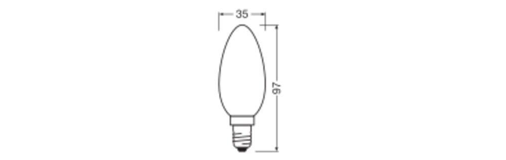 Ledvance 4099854439063 LED CLASSIC BP, 320 °, 3,4 W, 827, 470 lm, E14, dimmbar