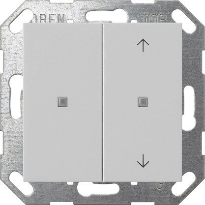 Gira 5175015 Taster Wippe 2-fach unbedruckt/Pfeile , One und KNX, System 55, grau matt