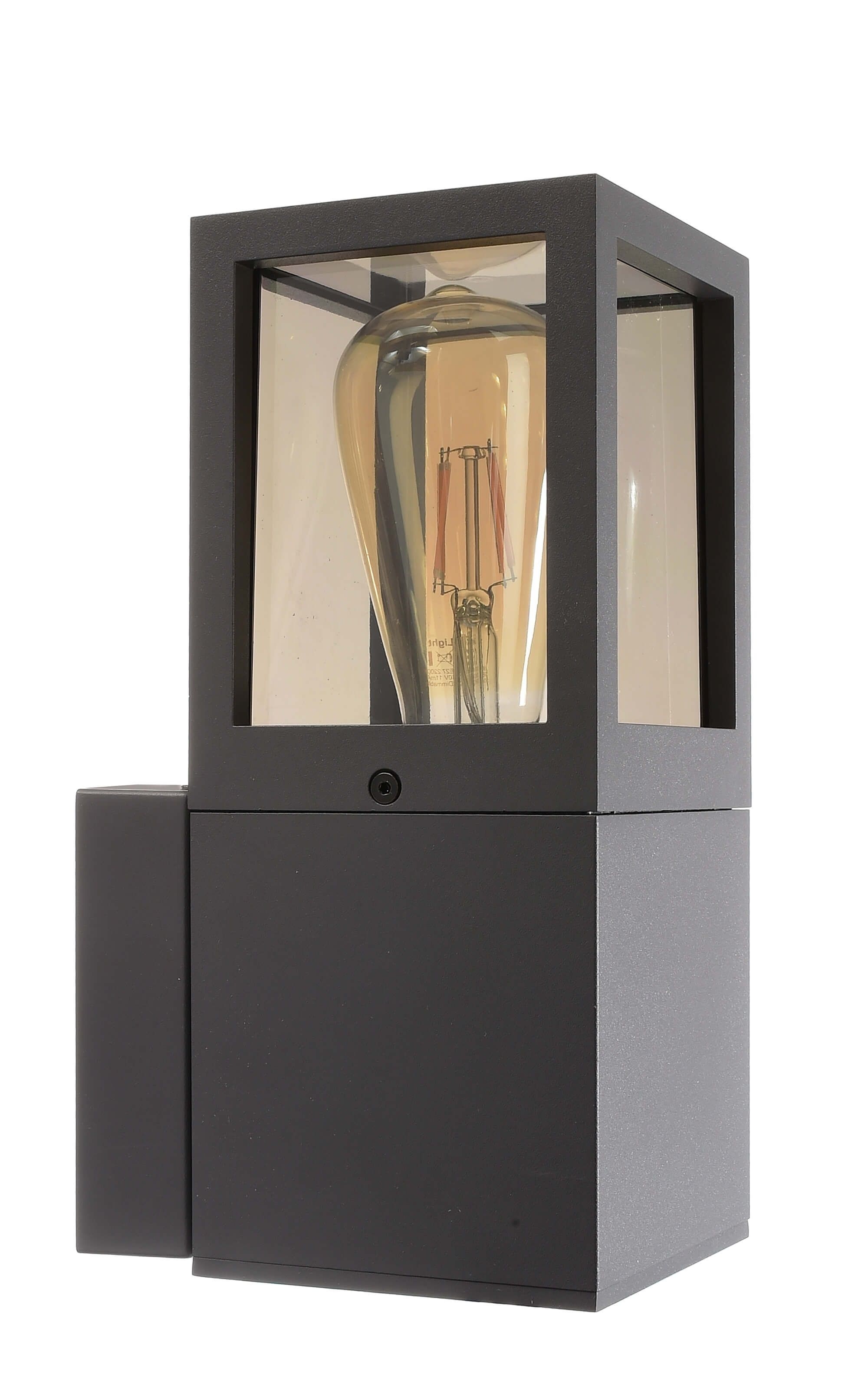 Deko-Light 731151 Wandaufbauleuchte, Facado II eckig getönt, 1x max 20 W, 220-240 V/AC, 50 / 60 Hz, IP 65, dunkelgrau