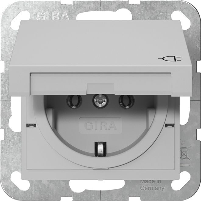 Gira 4454015 Schutzkontakt-Steckdose KD System 55 Grau matt