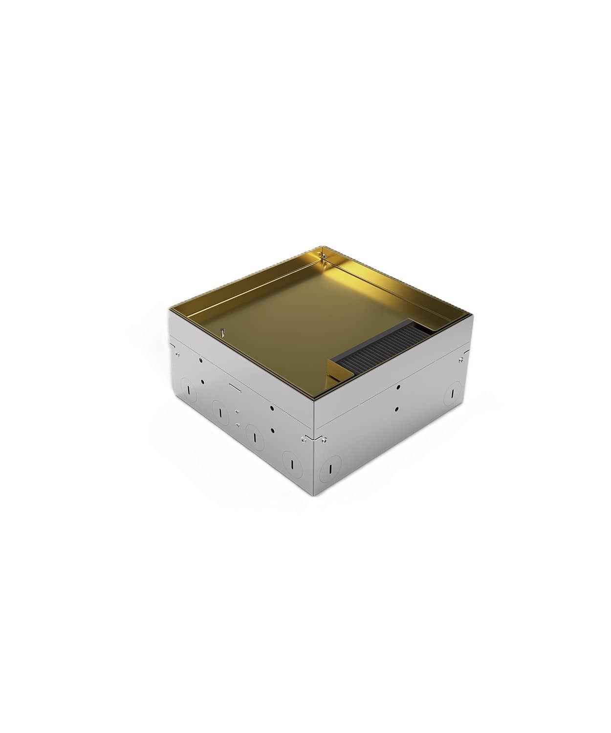 BS 8908MB-3-0 Bodensteckdose 12-fach, Quadratisch, belegbar, 6x Schutzkontakt-Steckdose, 6x RJ45 1fach