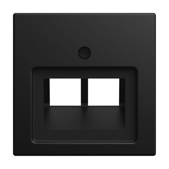 Busch-Jaeger 1803-02-915 Zentralscheibe 2-fach UAE/IAE (ISDN), Busch-balance SI, schwarz matt