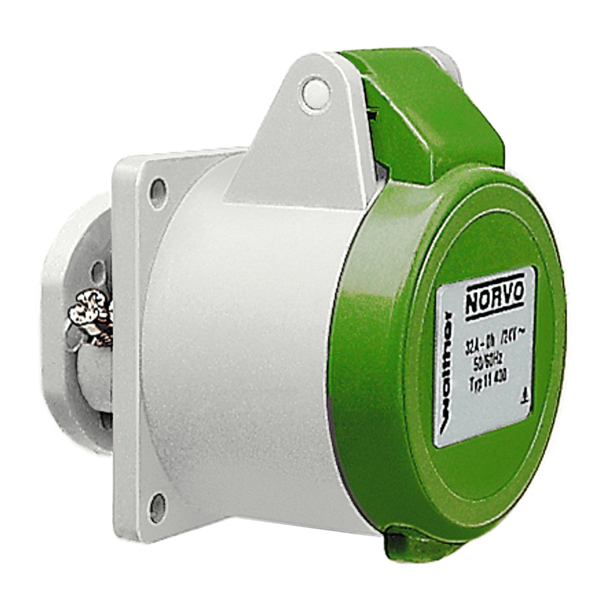 Walther Werke 11442 NORVO Anbaudose gerade 32A 3P 4h für Kleinspannung mit Flansch 50x50mm