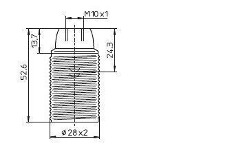 Houben 102253 E14-Fassung Aussengewinde