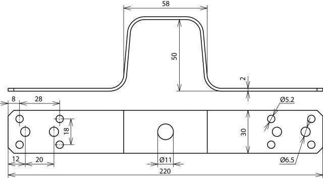 Dehn + Söhne 377 026 Überbrückungslasche lang