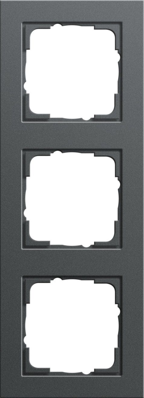 Kopp 402715007 HK07 - Abdeckrahmen 3-fach, Farbe: anthrazit