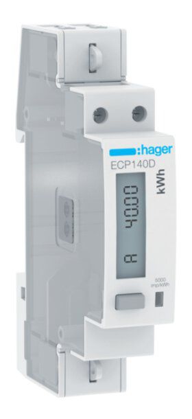 Hager ECP140D Energiezähler Wechselstrom, direkt 40A, S0, MID
