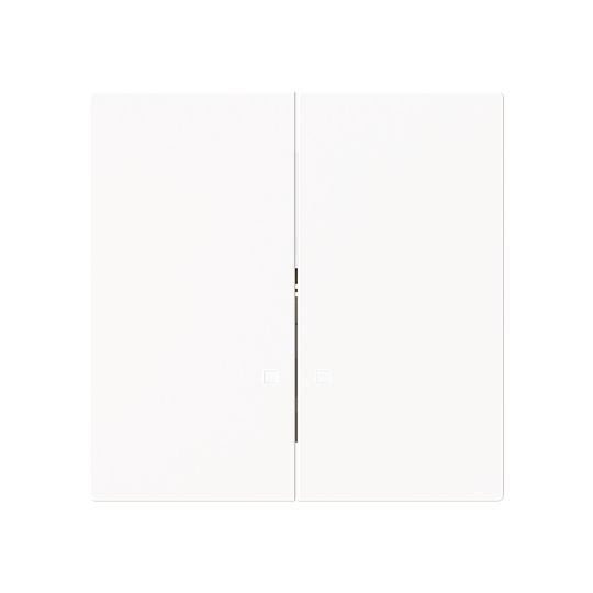 Busch-Jaeger 1785/11 K-44M Wippe 2-fach mit Aufdruck DO NOT DISTRUB/MAKE UP ROOM, mit Kontrollfenster, Zimmereinheit, studioweiß matt, Busch-art linear