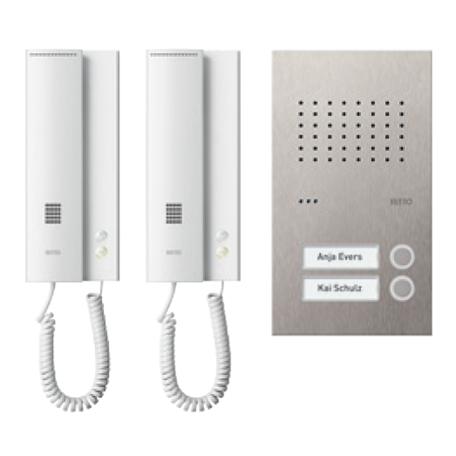 Ritto RGE1818225 Acero Pur Audio-Komplettpaket für 2 WE,  Unterputz, Edelstahl