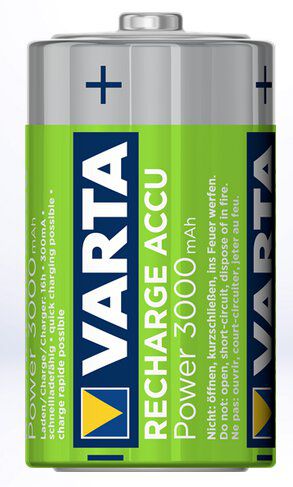 Varta ACCU Batterien 56720 Mono/D Akku 3000mAh 2-Stück