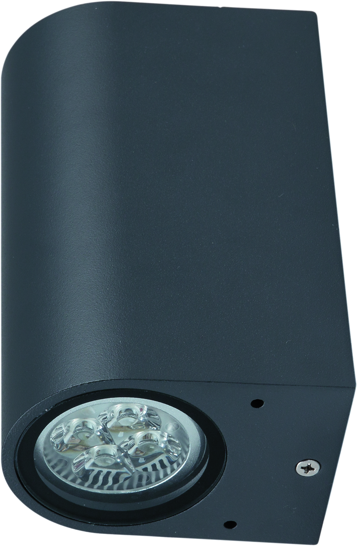 Heitronic 35376 Wandleuchte AMBOS, rund, 2-lampig, für GU10 LED max. 2 x 5 W, anthrazit