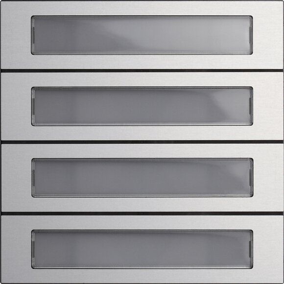 Gira 5534926 Ruftastenmodul 4-fach, System 106, aluminium