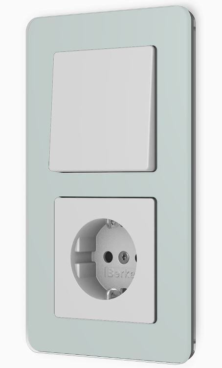 Berker 10126079 Rahmen 2-fach, Q.7, Glas polarweiß