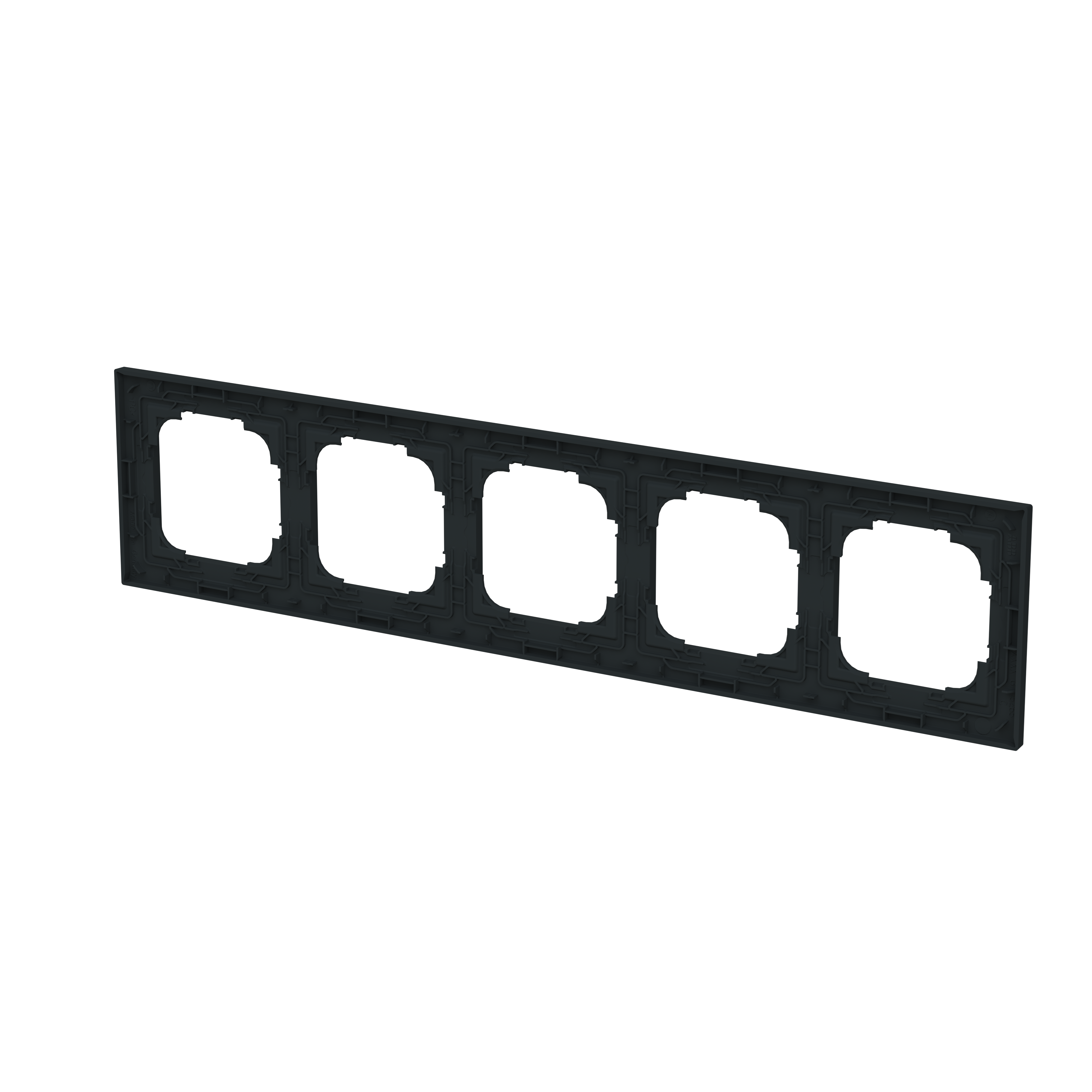 Busch-Jaeger 1725-45M Abdeckrahmen 5-fach, Busch-art linear, schwarz matt