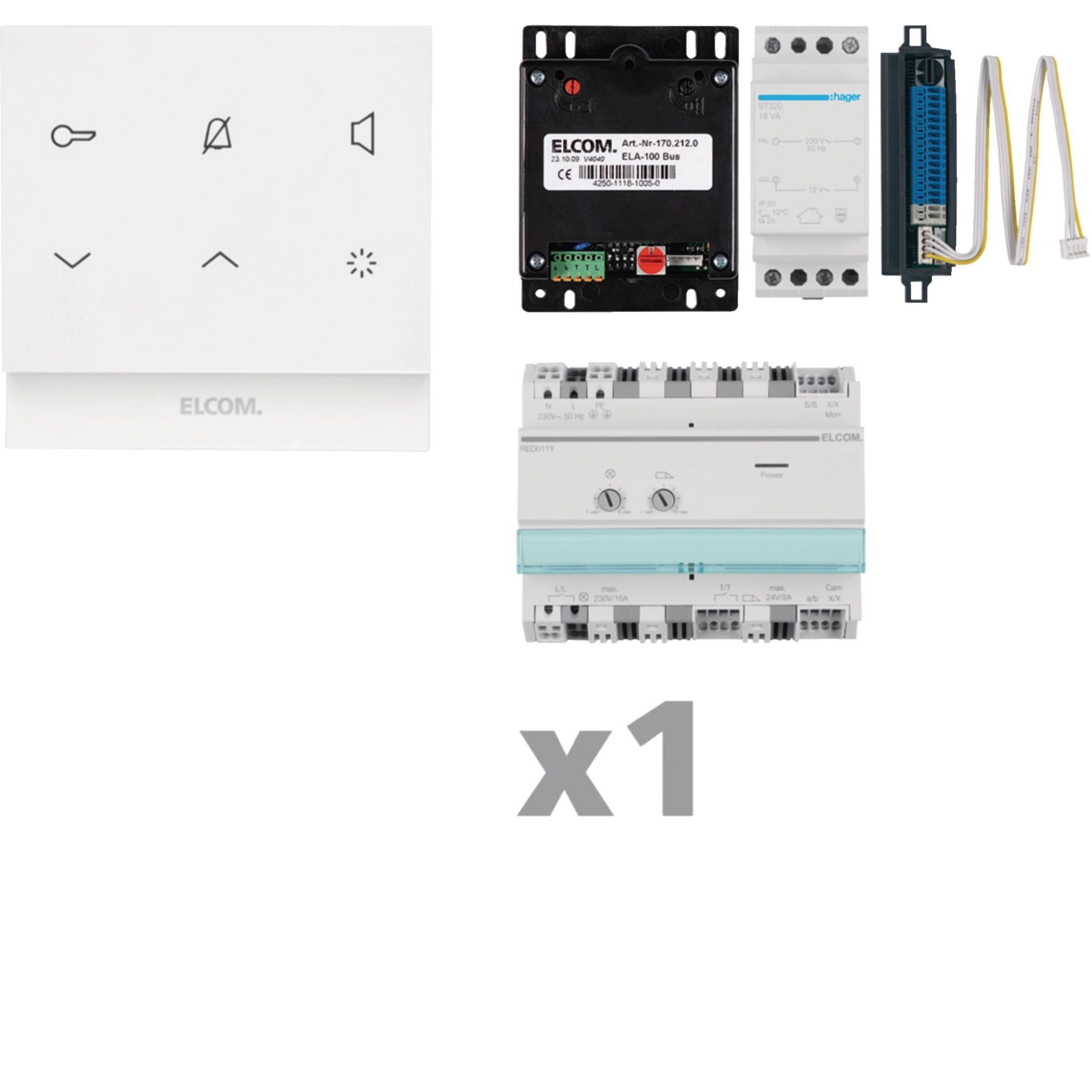 Elcom REK421Y AudioKit 1 Teilnehmer, i2Audio/2-Draht, ELCOM.TOUCH