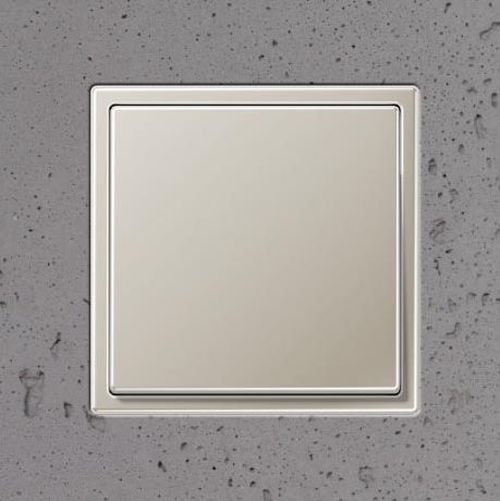 Jung LSZES981BF Rahmen 1-fach, senkrechte und waagerechte Montage, Thermoplast lackiert, LS ZERO, Edelstahl