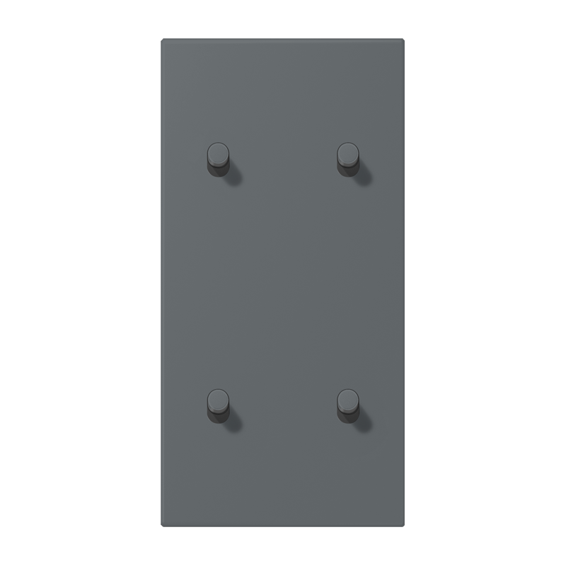 Jung LC12-25R0202 Abdeckung mit Kipphebel "Zylinder", 2 x 2 Kipphebel, senkrecht, gris foncé 31