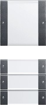 Gira 213428 Wippenset 4-fach (1+3) mit Beschriftungsfeld, System 55, Klar/anthrazit