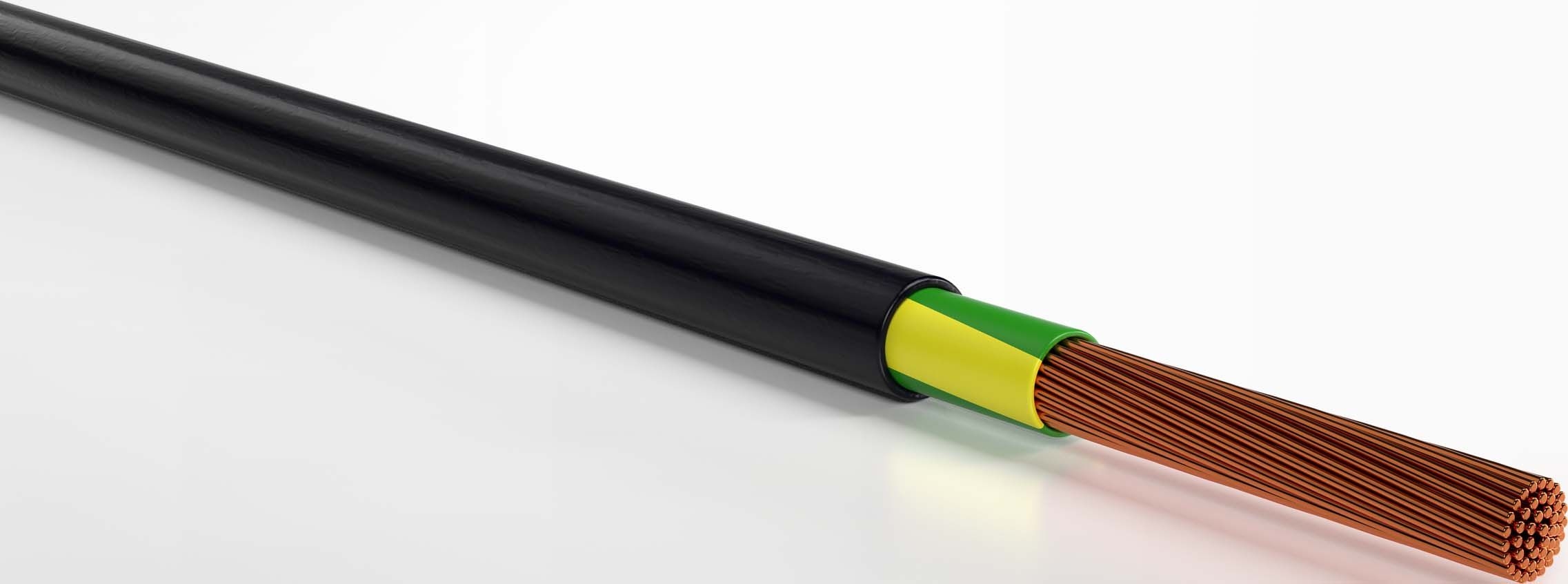 Erdkabel NYY-J 1x16 mm², eindrähtig, 100m-Ring, schwarz