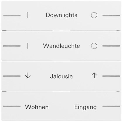 Gira 862470 Ersatzwippe für Wippenset 4-fach individuell für Tastsensor 4.70, reinweiß glänzend