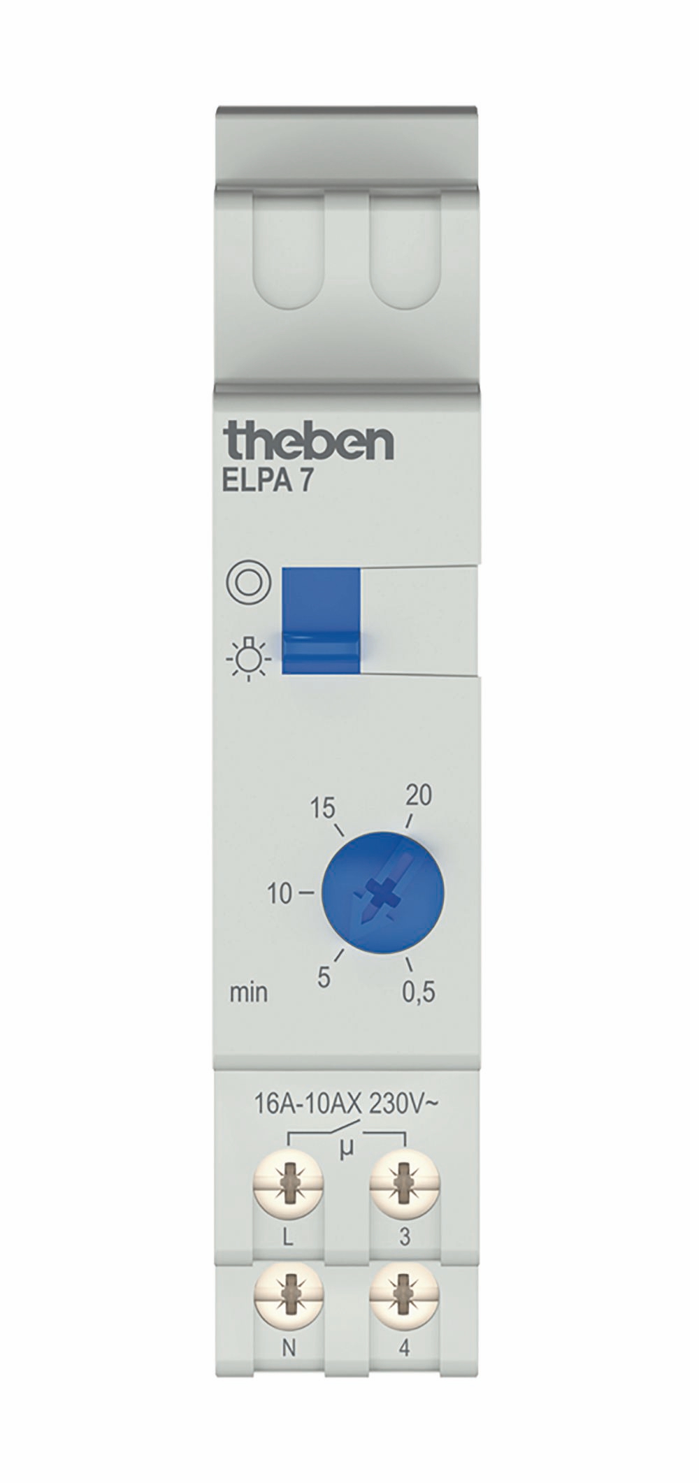Theben 0070002 ELPA 7 Treppenlicht-Zeitschalter (TLZ) elektronisch, mit Ausschaltvorwarnung