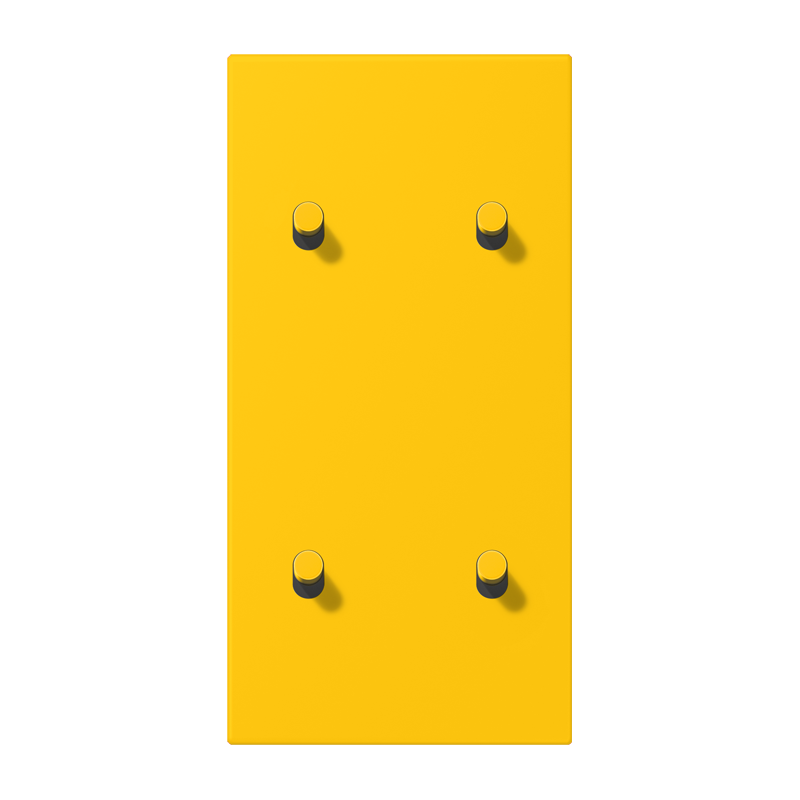 Jung LC12-25R0263 Abdeckung mit Kipphebel "Zylinder", 2 x 2 Kipphebel, senkrecht, le jaune vif